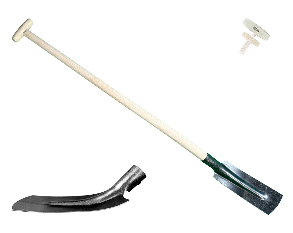 Trencing shovel 10cm with 100cm T-handle